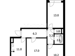 Продается 3-комнатная квартира Свечникова ул, 64.4  м², 6450000 рублей