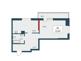 Продается 1-комнатная квартира ЖК Расцветай на Зорге, дом 3, 52.3  м², 5750000 рублей