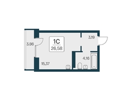 Продается Студия ЖК Квартал на Игарской, дом 2 мон, 26.58  м², 4700000 рублей