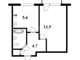 Продается 1-комнатная квартира Микрорайон тер, 30  м², 2290000 рублей