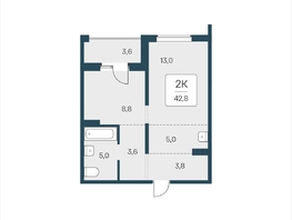 Продается 2-комнатная квартира ЖК Цветной бульвар, дом 4 сек 1, 42.8  м², 5050000 рублей