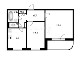 Продается 2-комнатная квартира В. Высоцкого ул, 51  м², 4700000 рублей