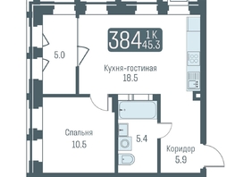 Продается 2-комнатная квартира ЖК Кварталы Немировича, 42.8  м², 8750000 рублей