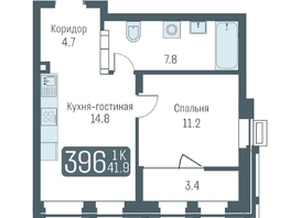 Продается 2-комнатная квартира ЖК Кварталы Немировича, 40.2  м², 7950000 рублей