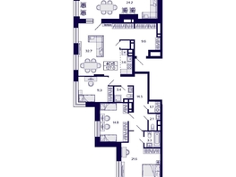 Продается 4-комнатная квартира ЖК Citatum (Цитатум), 127  м², 18990000 рублей