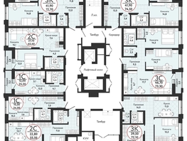 Продается 3-комнатная квартира ЖК Одоевский, дом 3, 72.1  м², 7351162 рублей