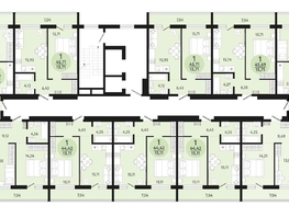 Продается 1-комнатная квартира ЖК Новый парк, дом 3, 45.69  м², 4435200 рублей