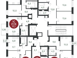 Продается 2-комнатная квартира ЖК Скандинавские кварталы, дом 1, 49.81  м², 6036000 рублей