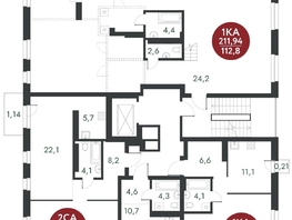 Продается 2-комнатная квартира ЖК Скандинавские кварталы, дом 1, 79.34  м², 10201500 рублей