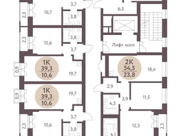 Продается 1-комнатная квартира ЖК Зеленый город, дом 1, 39.4  м², 5101400 рублей