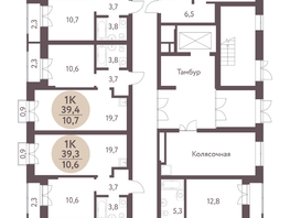 Продается 1-комнатная квартира ЖК Зеленый город, дом 1, 38.5  м², 4863600 рублей