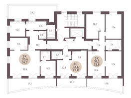 Продается 3-комнатная квартира ЖК Зеленый город, дом 1, 110.6  м², 12474300 рублей