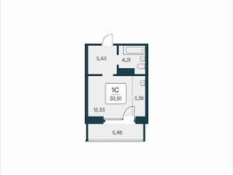 Продается Студия ЖК Сакура парк, дом 3, 30.91  м², 6850000 рублей