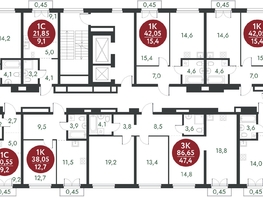 Продается 2-комнатная квартира ЖК Скандинавские кварталы, дом 1, 64.15  м², 7162200 рублей