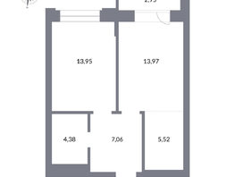 Продается 2-комнатная квартира ЖК Державина, 50, 47.9  м², 10000000 рублей