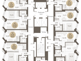 Продается 2-комнатная квартира ЖК Urban-peaks (Городские вершины), 42.63  м², 6587500 рублей