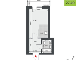 Продается Студия ЖК ДНК, 27.4  м², 4174800 рублей