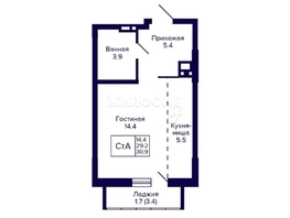 Продается 1-комнатная квартира Коминтерна ул, 30.9  м², 4500000 рублей