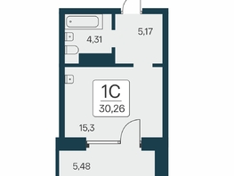 Продается Студия ЖК Сакура парк, дом 2, 30.26  м², 7000000 рублей