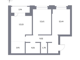 Продается 3-комнатная квартира ЖК Державина, 50, 56.99  м², 14200000 рублей