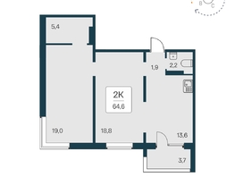 Продается 2-комнатная квартира ЖК Квартал на Игарской, дом 4 пан, 64.6  м², 7300000 рублей