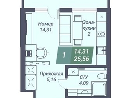 Продается Студия АК Voroshilov (Ворошилов), 25.56  м², 4345200 рублей