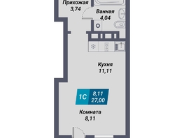 Продается Студия ЖК Менделеев, 27  м², 5400000 рублей