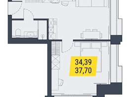 Продается 1-комнатная квартира АК Land Lord (Ленд Лорд), 37.7  м², 6804850 рублей