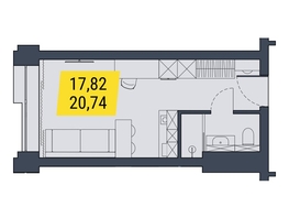 Продается Студия АК Land Lord (Ленд Лорд), 20.58  м², 5247900 рублей