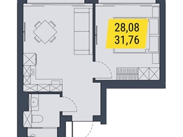 Продается 1-комнатная квартира АК Land Lord (Ленд Лорд), 31.27  м², 8130200 рублей