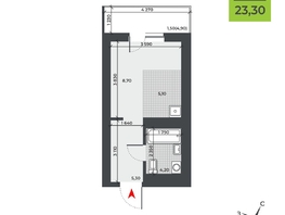 Продается Студия ЖК ДНК, 23.3 м², 4087750 рублей
