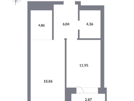 Продается 2-комнатная квартира ЖК Державина, 50, 46  м², 11200000 рублей