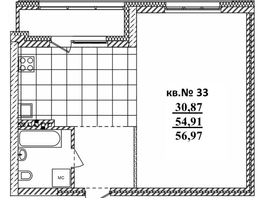 Продается Студия ЖК  Римский квартал, 2 очередь, 56.97  м², 10572660 рублей