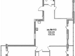 Продается 4-комнатная квартира ЖК  Римский квартал, 2 очередь, 105.55  м², 19634800 рублей