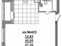 Продается Студия ЖК  Римский квартал, 2 очередь, 47.26  м², 9591309 рублей