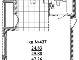 Продается Студия ЖК  Римский квартал, 2 очередь, 47.26  м², 9884921 рублей