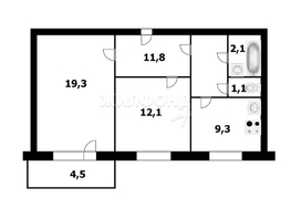 Продается 2-комнатная квартира Ключ-Камышенское Плато ул, 56.2  м², 6500000 рублей