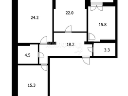 Продается 3-комнатная квартира Сухарная ул, 103.3  м², 12500000 рублей