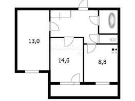 Продается 2-комнатная квартира Линейная ул, 50.7  м², 7290000 рублей