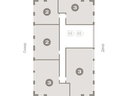 Продается 3-комнатная квартира ЖК Европейский берег, дом 44, 90.5  м², 14680000 рублей