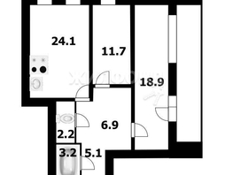 Продается 3-комнатная квартира Дивногорская ул, 72  м², 6700000 рублей