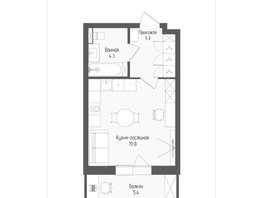 Продается Студия ЖК Тетрис, корпус 2, 30.6  м&sup2;, 5873000 рублей