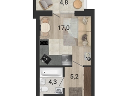 Продается Студия ЖК Тетрис, корпус 2, 27.7  м², 5519000 рублей