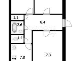 Продается 3-комнатная квартира Краснообск, 60.8  м², 5990000 рублей