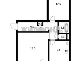 Продается 2-комнатная квартира Новосибирская ул, 53.6  м², 5000000 рублей