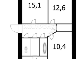 Продается 3-комнатная квартира Листвянская ул, 57.7  м², 3500000 рублей