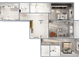 Продается 3-комнатная квартира ЖК Самоцветы, Бирюза дом 2, 87.7 м², 10760000 рублей