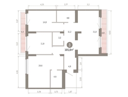 Продается 3-комнатная квартира ЖК Лебедевский квартал, д 1, 105.8  м&sup2;, 15050000 рублей