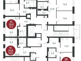 Продается Студия ЖК Скандинавские кварталы, дом 1, 24.8  м², 4434800 рублей