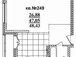 Продается Студия ЖК  Римский квартал, 2 очередь, 49.81  м², 9273495 рублей